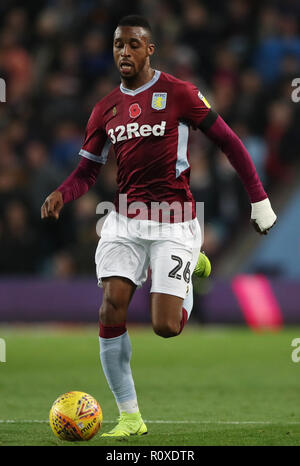 Aston Villa di Jonathan Kodjia durante il cielo di scommessa match del campionato a Villa Park, Birmingham Foto Stock