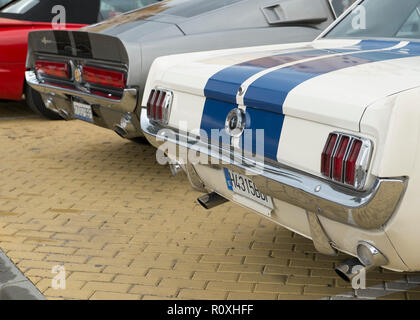 Ford Mustang. US car meeting a Fuengirola, Malaga, Spagna. Ottobre 21, 2018 Foto Stock