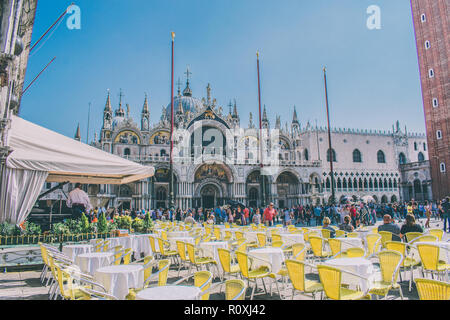 La Basilica di San Marco a Venezia, Italia Foto Stock