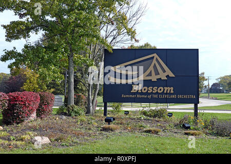 Blossom Music Center, un concerto estivo all'aperto amphitheare music venue,è situato in Cuyahoga Falls, Ohio, Stati Uniti d'America in Cuyahoga Valley National Park. Foto Stock