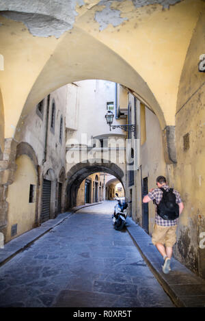Back Street a Firenze, Italia Foto Stock