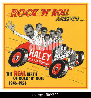 Bill Haley e le sue comete ‎- Rock 'n' Roll arriva.. Compilazione CD di Bill Haley e le sue comete Rock and Roll canzoni da 1946-1954 re-release 2006 queste registrazioni sono dove rock 'n' roll davvero iniziato. Essi sono antecedenti la roccia intorno all'orologio, e rivelare Bill e le comete al lavoro sulla propria miscela unica di Boogie Woogie, hillbilly, pop, blues e jazz, anni prima di chiunque altro. Si sente lui inventare Il come-ancora senza nome musica che è venuto a essere chiamato rock 'n' roll che alla fine ha cambiato il mondo. Foto Stock