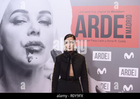 Madrid, Madrid, Spagna. 7 Nov, 2018. Inma Cuesta assiste 'Arde Madrid' Premiere a Callao cinema il 7 novembre 2018 a Madrid, Spagna Credit: Jack Abuin/ZUMA filo/Alamy Live News Foto Stock