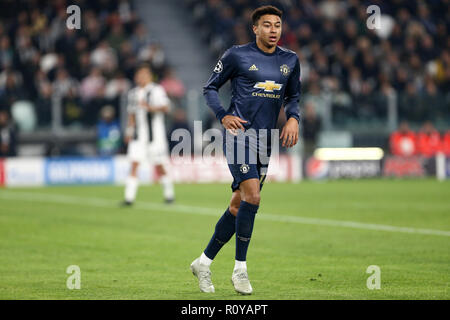 Torino, Italia. Il 7 novembre 2018. Jesse Lingard di Manchester United Fc in azione durante la UEFA Champions League Group H match tra Juventus FC e Manchester United FC. Credito: Marco Canoniero/Alamy Live News Foto Stock