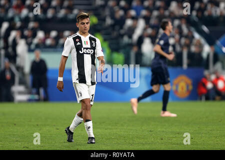 Torino, Italia. Il 7 novembre 2018. Paulo Dybala della Juventus FC durante la UEFA Champions League Group H match tra Juventus FC e Manchester United FC. Credito: Marco Canoniero/Alamy Live News Foto Stock