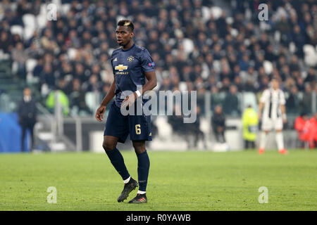 Torino, Italia. Il 7 novembre 2018. Paul Pogba del Manchester United Fc durante la UEFA Champions League Group H match tra Juventus FC e Manchester United FC. Credito: Marco Canoniero/Alamy Live News Foto Stock