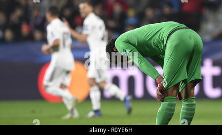 Pilsen, Repubblica Ceca. 07 Nov, 2018. ALES (HRUSKA Plzen) è visto durante la UEFA Champions League, fase di gruppo, gruppo G, tra FC Viktoria Plzen e Real Madrid, a Pilsen, Repubblica Ceca, il 7 novembre 2018. Credito: Michal Kamaryt/CTK foto/Alamy Live News Foto Stock