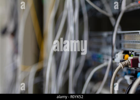 Switch core tecnologia in rete posto in camera Foto Stock