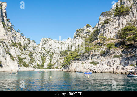 Vista panoramica della Calanque di Cassis Foto Stock