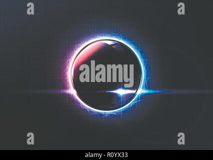 Tecnologia futurismo astratto intelligente combinazione sfondo disegno vettoriale Illustrazione Vettoriale