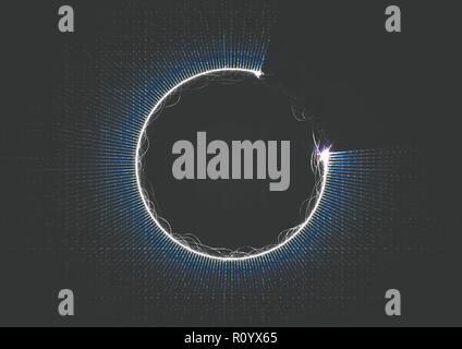 Tecnologia futurismo astratto intelligente sistema di interfaccia collegare background design vettoriali Illustrazione Vettoriale