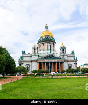San Isacco la cattedrale di San Pietroburgo saint russo Sankt Peterburg, precedentemente (1914-24) Petrograd e (1924-91) Leningrado, della città e del porto, northw estreme Foto Stock