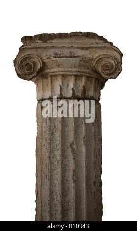 Antica colonna ionica Foto Stock