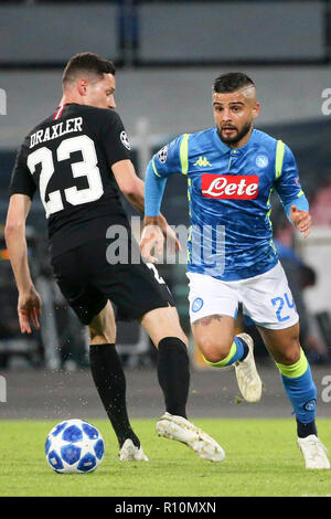 Napoli, Italia. 6 Nov, 2018. Napoli, Campania, Italia, 2018-11-06, la UEFA Champions league SSC Napoli - Parigi Saint Germain in immagini Lorenzo Insigne in azione Credit: Fabio Sasso/Pacific Press/Alamy Live News Foto Stock