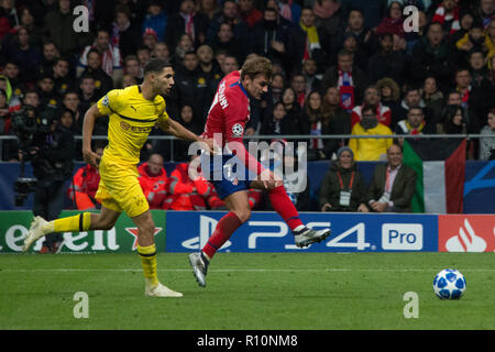 Madrid, Spagna. 6 Nov, 2018. L'obiettivo di Griezmann (R). Credito: Jorge Gonzalez/Pacific Press/Alamy Live News Foto Stock