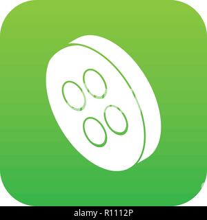 Abiti classici icona pulsante Vettore verde Illustrazione Vettoriale