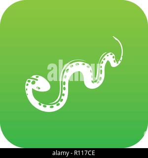 Deserto snake icona Vettore verde Illustrazione Vettoriale
