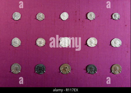 Antica Collezione di monete Foto Stock
