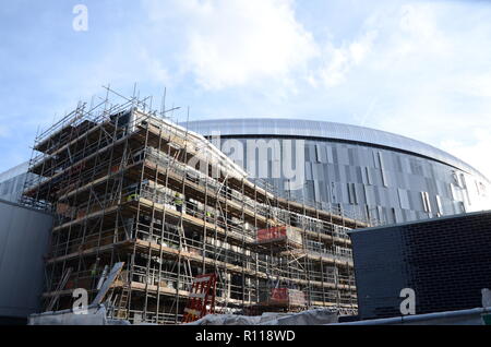 Tottenham,Tottenhams nuovo stadio,White Hart Lane,N17,hotspur,football,sviluppo,Novembre 2018,costruzione,stadium,calcio,contrafforti,,premier league,costruito Foto Stock