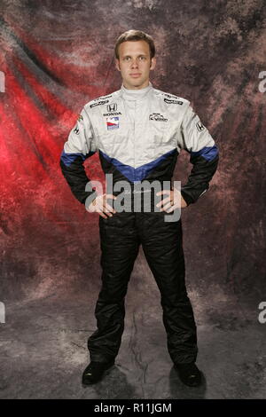 Pilota IRL Ed Carpenter pone durante la IRL media day a Homestead Miami Speedway il 4 marzo 2006. Foto Stock