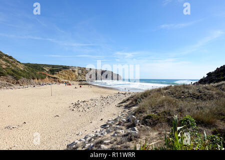 Praia do Zavial beach in inverno Foto Stock