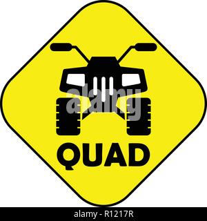 Icona del vettore del quad offroad tutte ruote Illustrazione Vettoriale