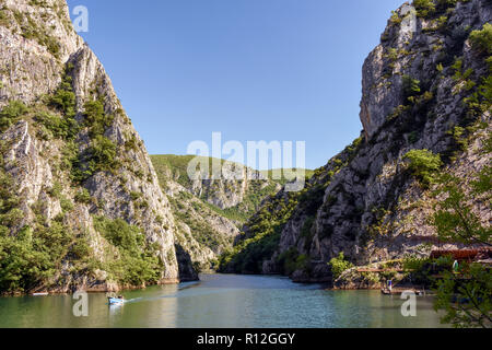 Lago Matka, Matka Canyon, Skopje, Regione di Skopje, Repubblica di Macedonia del nord Foto Stock