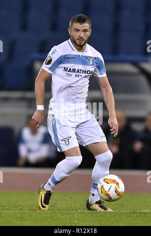 Roma, Italia. 8 Novembre, 2018. durante la UEFA Europa League Group Stage match tra Lazio e Olympique De Marseille presso lo Stadio Olimpico di Roma il 8 novembre 2018. Foto di Giuseppe mafia. Credit: UK Sports Pics Ltd/Alamy Live News Foto Stock