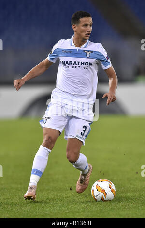 Roma, Italia. 8 Nov 2018. Luiz Felipe del Lazio durante la UEFA Europa League Group Stage match tra Lazio e Olympique De Marseille presso lo Stadio Olimpico di Roma il 8 novembre 2018. Credito: Giuseppe Maffia/Alamy Live News Foto Stock