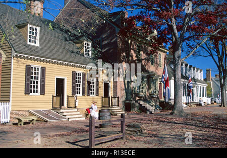 Il duca di Gloucester Street,Colonial Williamsburg, Virginia Foto Stock