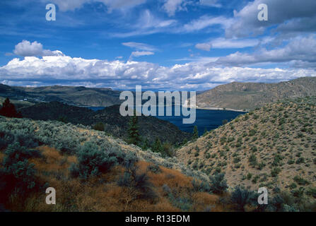 Roosevelt Lago e Grand Coulee Dam,Stato di Washington Foto Stock