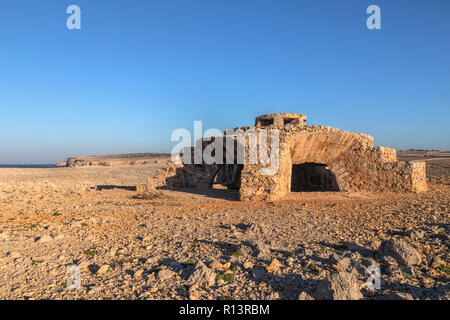 Punta Nati lighthouse, Menorca, isole Baleari, Spagna, Europa Foto Stock