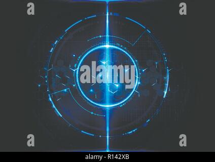 Abstract la tecnologia digitale futuristico dati esagonale background design vettoriali Illustrazione Vettoriale