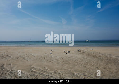 Il paesaggio di Praia de Carnota beach, Galizia, Spagna. Foto Stock