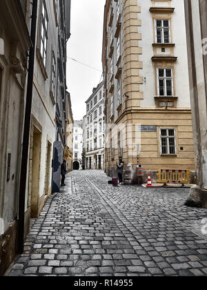 Vienna, Austria - 1 Novembre 2018 - Consente di visualizzare le strade di Vienna nel centro della città Foto Stock