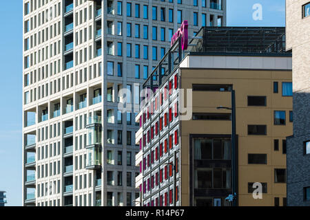 Centrale di Stratford torre residenziale, Great Eastern Street, Stratford, Londra, Inghilterra, Regno Unito Foto Stock