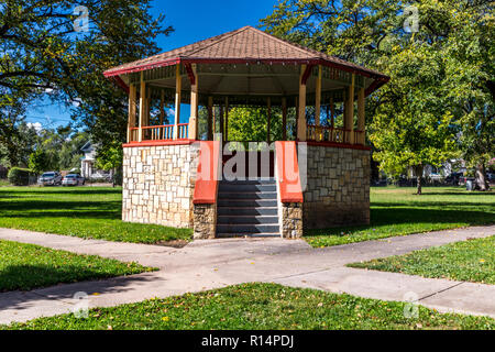 Ottobre 10, 2018 - Las Vegas, NM, Stati Uniti d'America - Gazebo in Las Vegas New Mexico, piccolo centro America Foto Stock