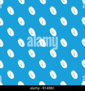 Round vestiti modello pulsante vettore blu senza giunture Illustrazione Vettoriale