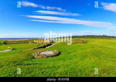 Vista la storica fortezza di Fort Beausejour, in New Brunswick, Canada Foto Stock