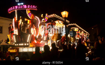 Bridgwater carnevale 2018. Somerset Carnevali. Inghilterra, Regno Unito Foto Stock