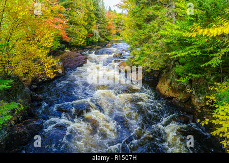 Vista della cascata Croches, a Mont Tremblant National Park, Quebec, Canada Foto Stock