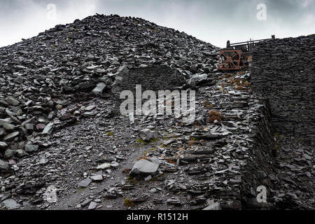 Piano inclinato a Dinorwig cava di ardesia Foto Stock