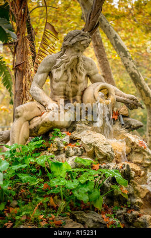 Brunnen, Avenida da Liberdade, Lisbona, Portogallo Foto Stock