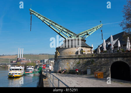 Vecchia gru principale, Wurzburg, bassa Franconia, Baviera, Germania Foto Stock