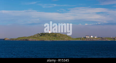 Trinità, Terranova, CANADA - Fort Point lighthouse in Trinity Harbour, noto anche come ammiraglio del punto. Foto Stock