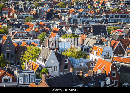 AMSTERDAM, Paesi Bassi - 7 Settembre 2018: Veduta aerea della città di Amsterdam Foto Stock