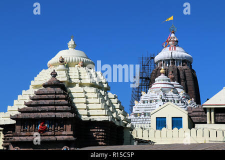 Shree Jagannatha tempio di Puri è un importante tempio indù dedicato al Signore Jagannatha situato sulla costa orientale dell'India nello stato di Odisha Foto Stock