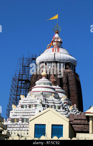 Shree Jagannatha tempio di Puri è un importante tempio indù dedicato al Signore Jagannatha situato sulla costa orientale dell'India nello stato di Odisha Foto Stock