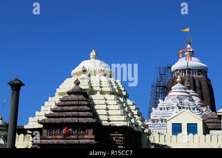 Shree Jagannatha tempio di Puri è un importante tempio indù dedicato al Signore Jagannatha situato sulla costa orientale dell'India nello stato di Odisha Foto Stock