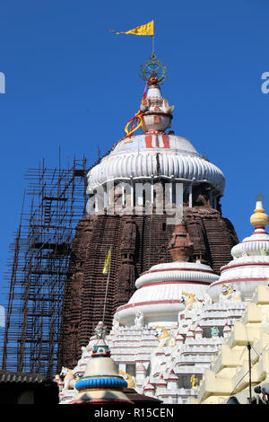 Shree Jagannatha tempio di Puri è un importante tempio indù dedicato al Signore Jagannatha situato sulla costa orientale dell'India nello stato di Odisha Foto Stock